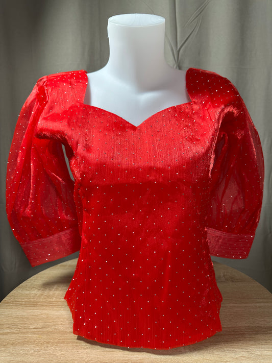 Body organza rouge
