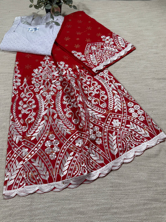 Salouva rouge + motif blanc (avec Pena)
