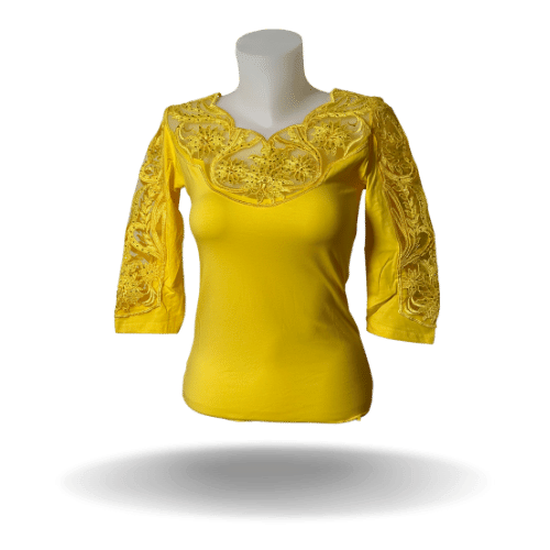 Body coton jaune