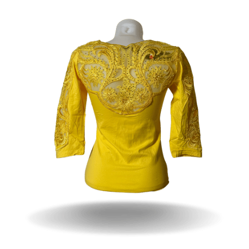 Body coton jaune