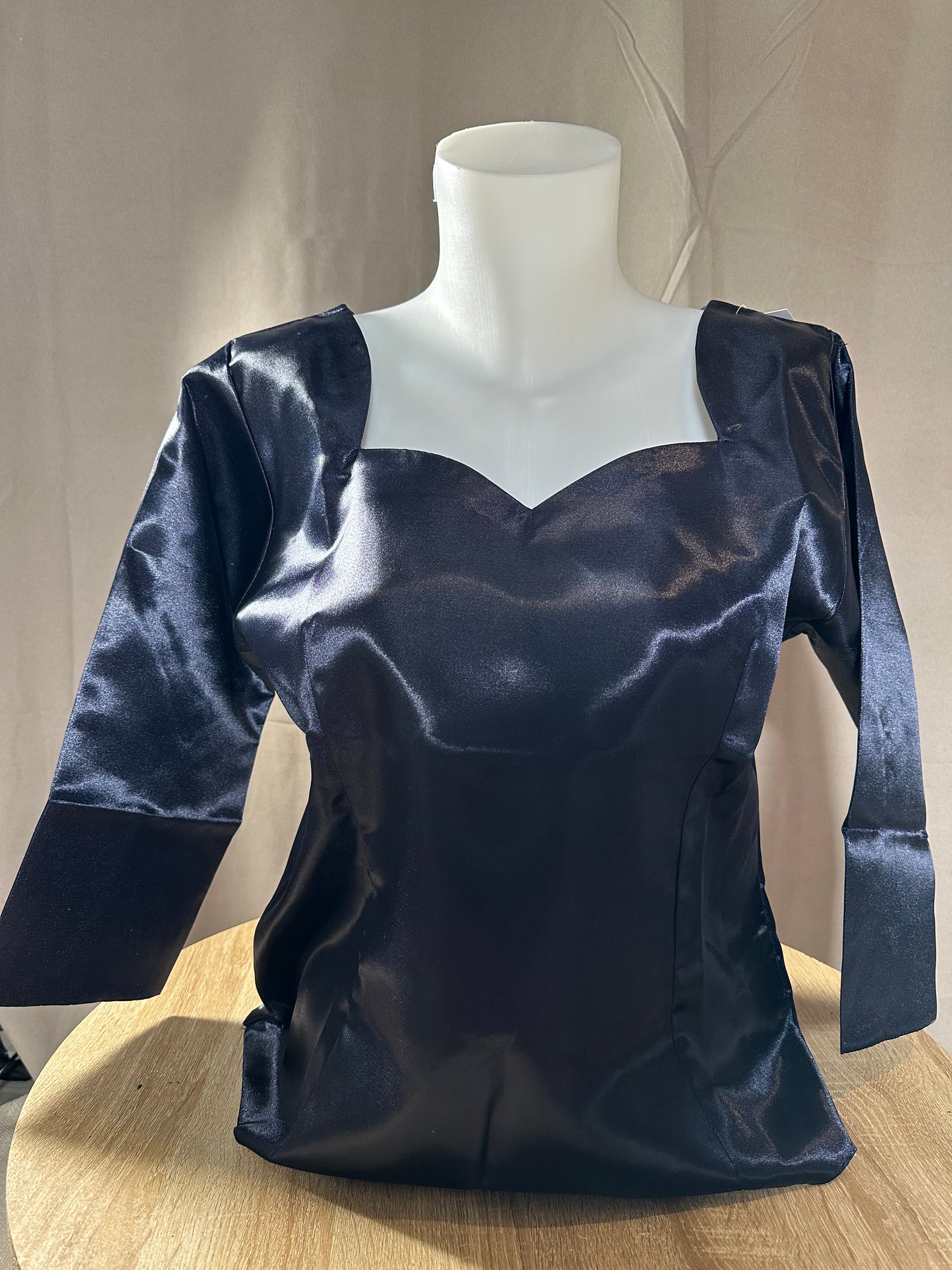 Body satin bleu marine taille XL