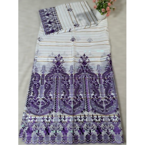 Salouva blanc avec motif violet