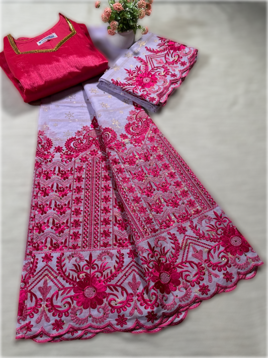 Salouva violet avec motifs rose (avec Pena)