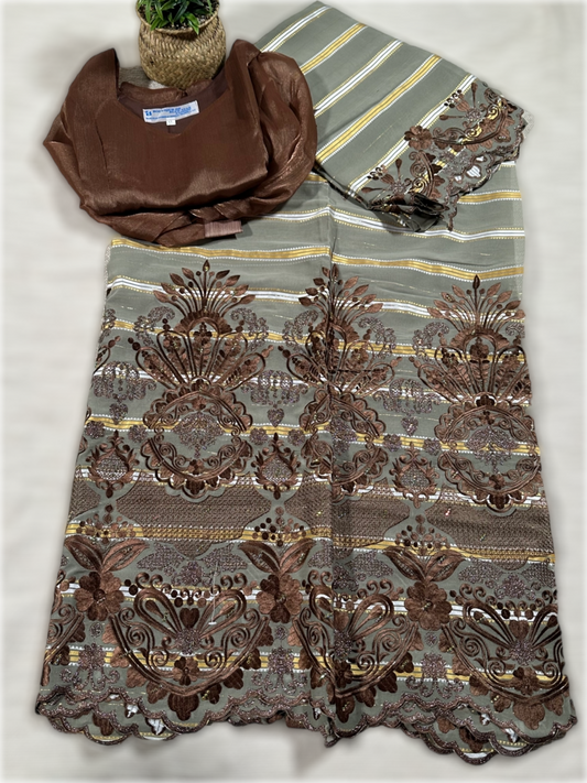 Salouva gris avec motif marron (avec Pena)