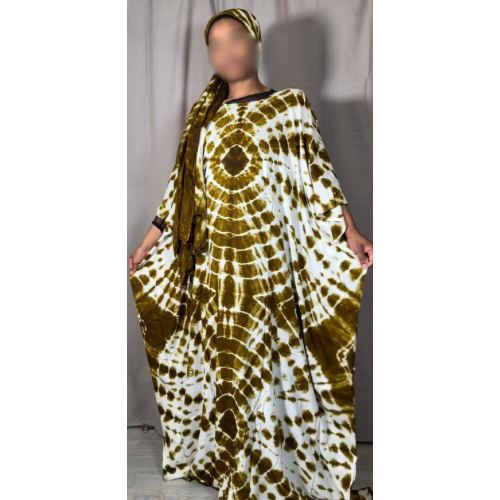 Boubou blanc | vert kaki