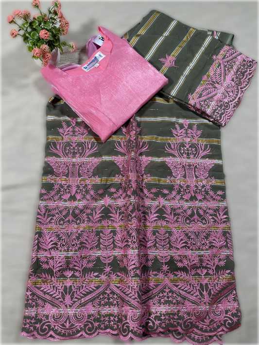 Salouva gris avec motif rose (avec Pena)