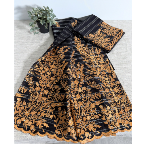 Salouva noir + motifs orange (Avec Pena)